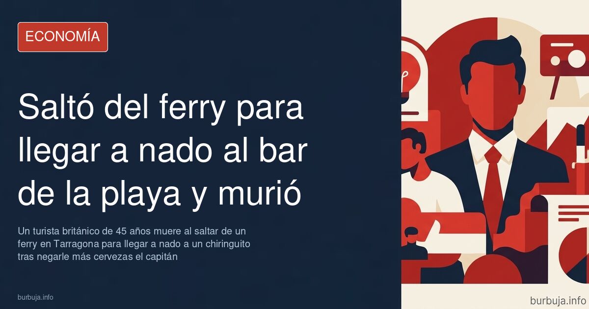 Ferry turístico navegando cerca de la costa de Tarragona, con la playa y los chiringuitos al fondo