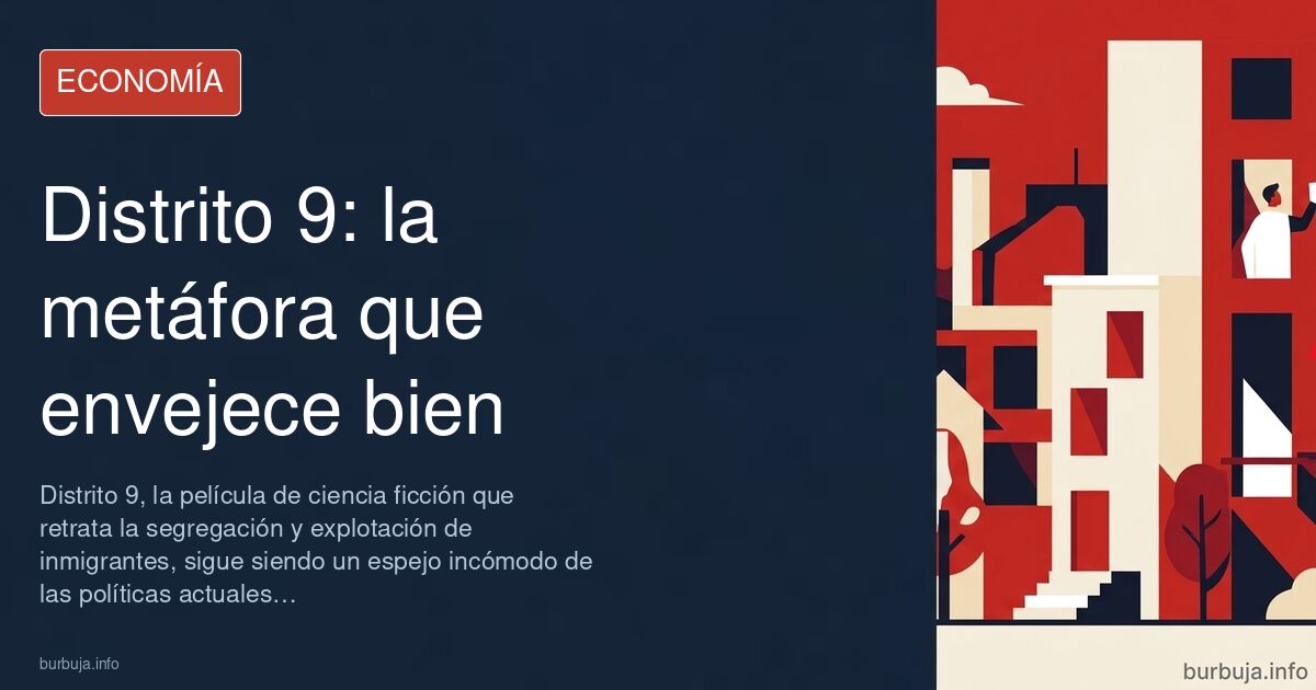 Fotograma de la nave extraterrestre sobre Johannesburgo en Distrito 9, la película que compara apartheid e inmigración