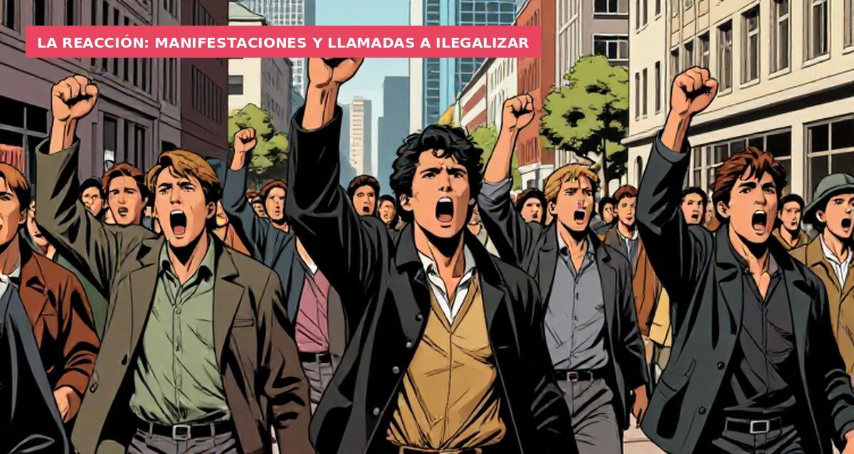 La reacción: manifestaciones y llamadas a ilegalizar