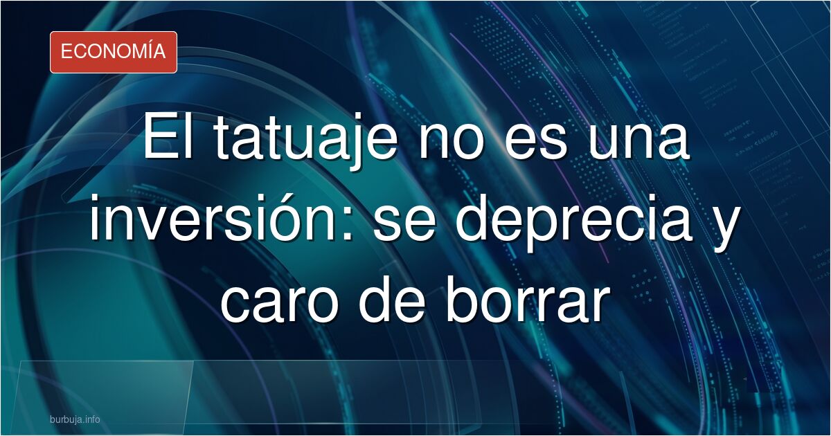 Primer plano de un tatuaje en el brazo de una persona, con un gráfico de caída en el fondo