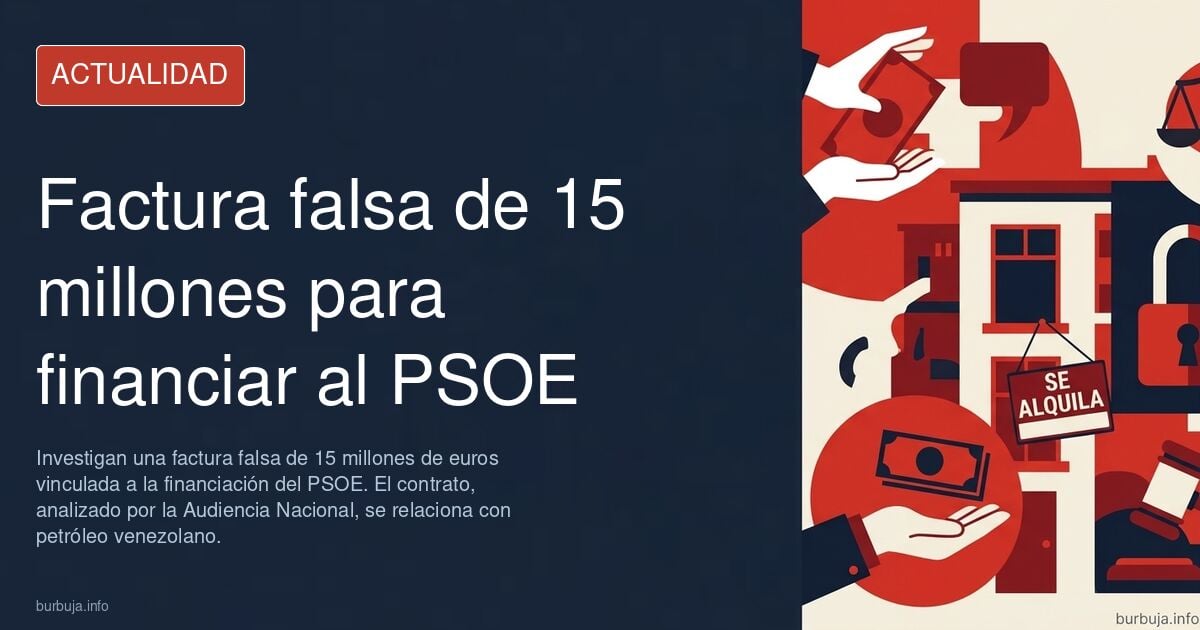 Novedades "Sobre Aldama" La Audiencia N. investiga un contrato falso de 15 millones para financiar al PSOE