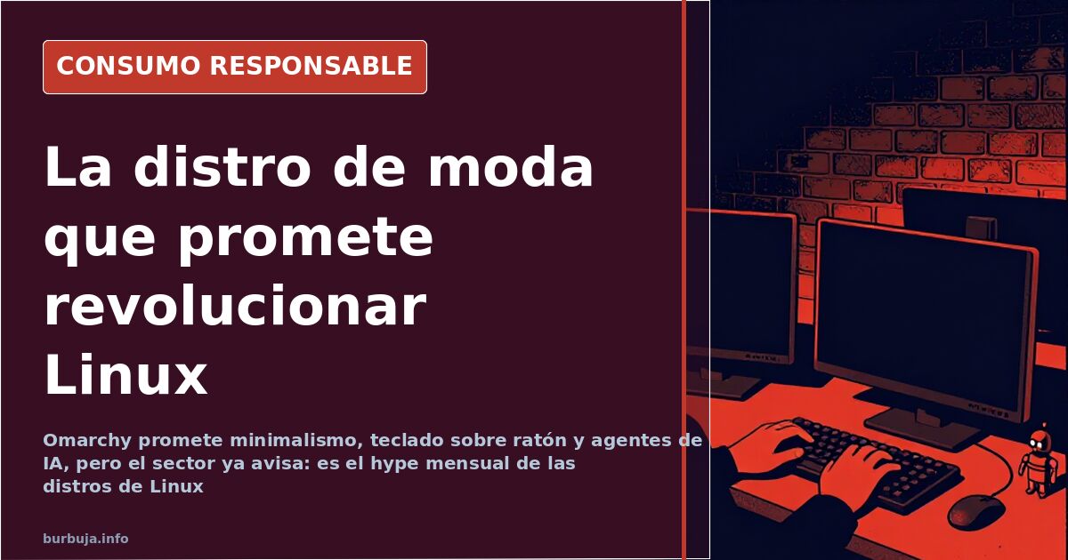 Interfaz minimalista en blanco de la distribución Linux Omarchy con barra superior y tipografía neutra