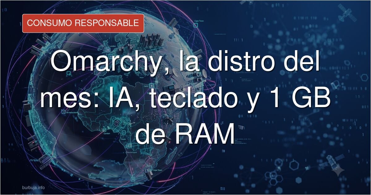 Interfaz minimalista en blanco de la distribución Linux Omarchy con barra superior y tipografía neutra