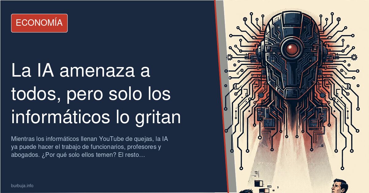 Gráfico de impacto laboral de la IA por sectores, con programadores y funcionarios en riesgo