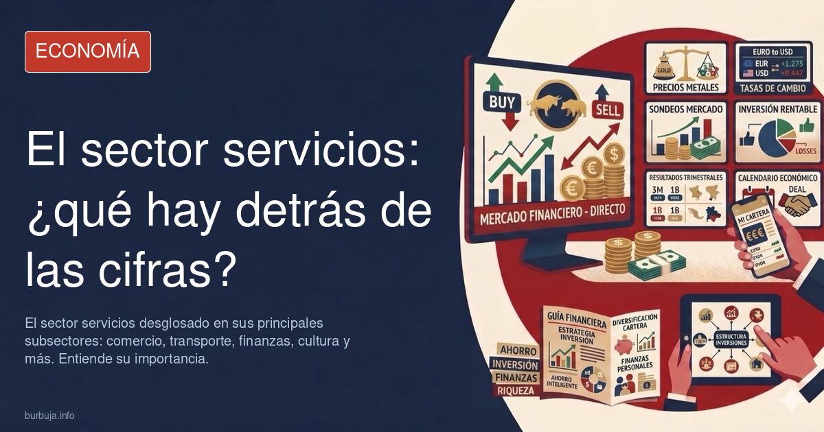 (Para los no legos) ¿En que se desglosa en Sector Servicios?