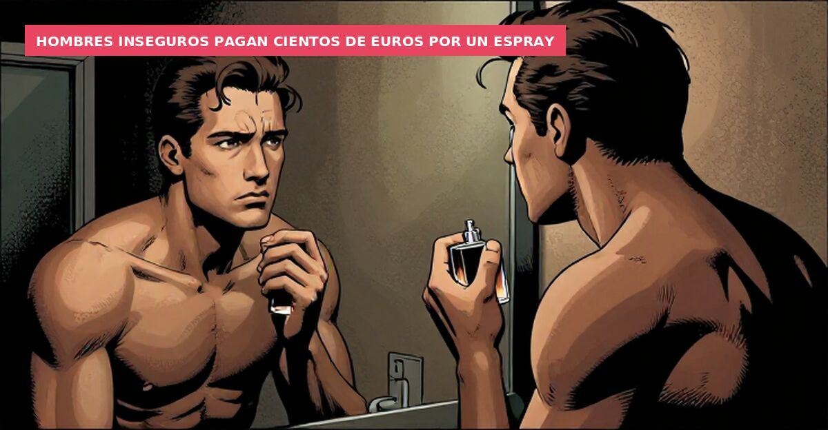 Hombres inseguros pagan cientos de euros por un espray