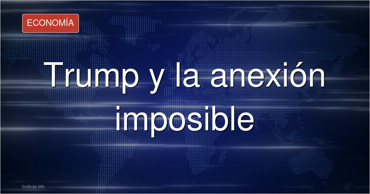 Mapa de Estados Unidos con México, Canadá y Groenlandia resaltados como territorio anexionado