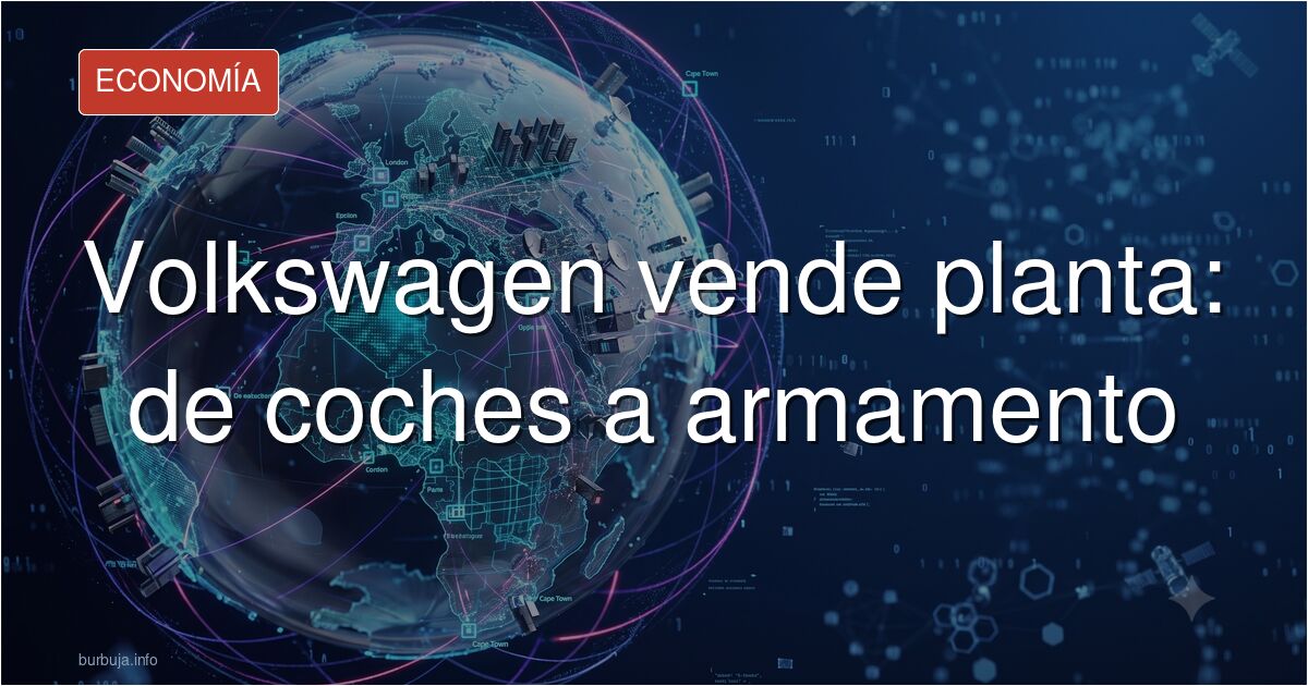 Volkswagen acaba de vender una de sus plantas: tras 125 años fabricando coches, ahora empezará a fabricar armamento.