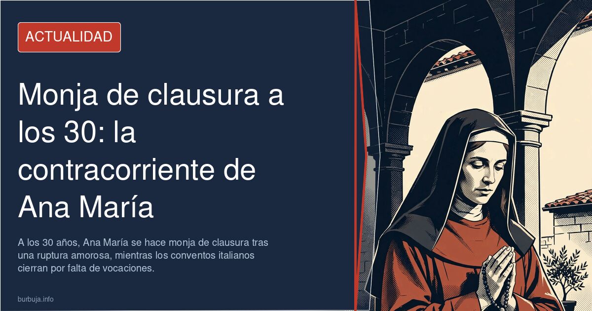 Monja de clausura en el coro de un monasterio italiano, imagen que ilustra la caída de vocaciones religiosas en Europa