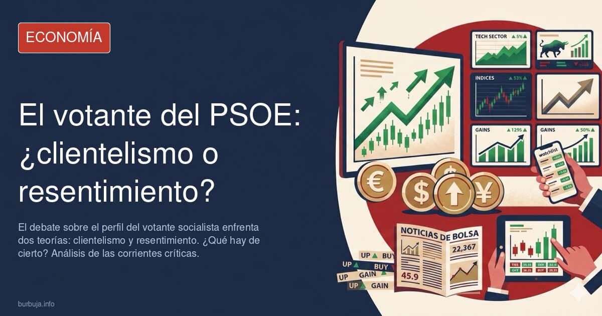 Votantes en una mesa electoral con papeletas del PSOE