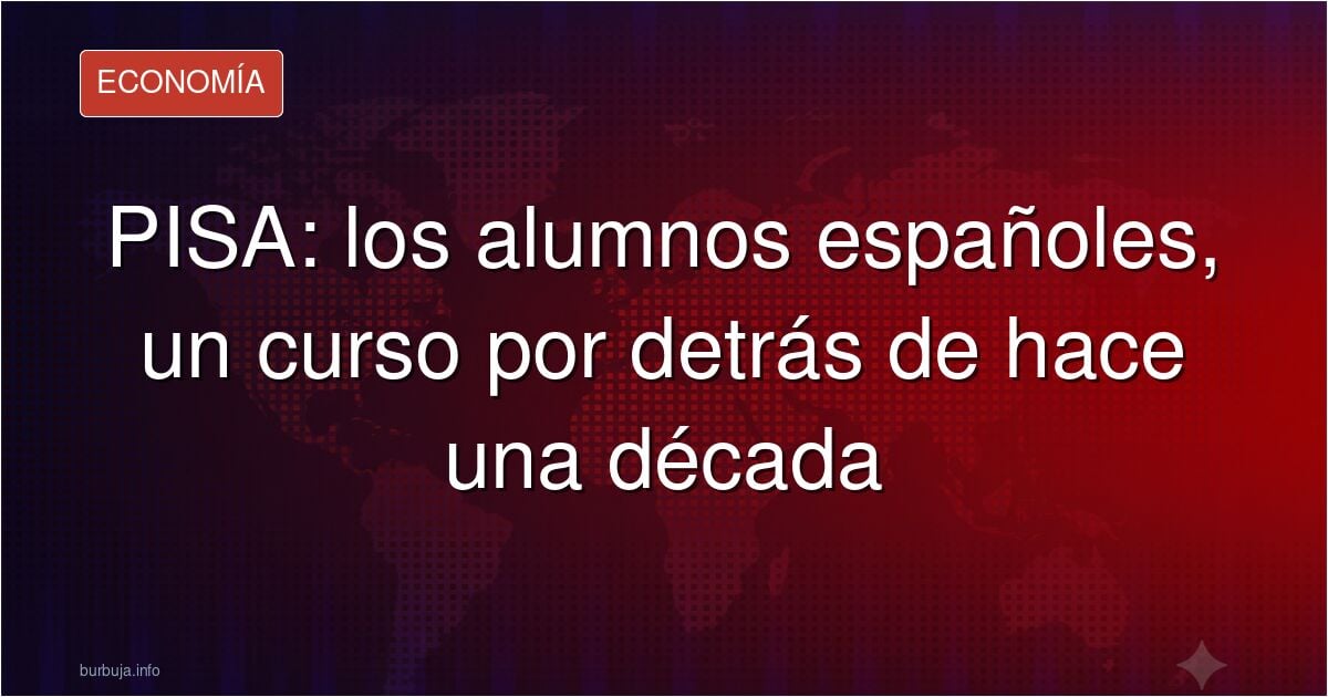 Gráfico de resultados PISA mostrando el retroceso educativo en España