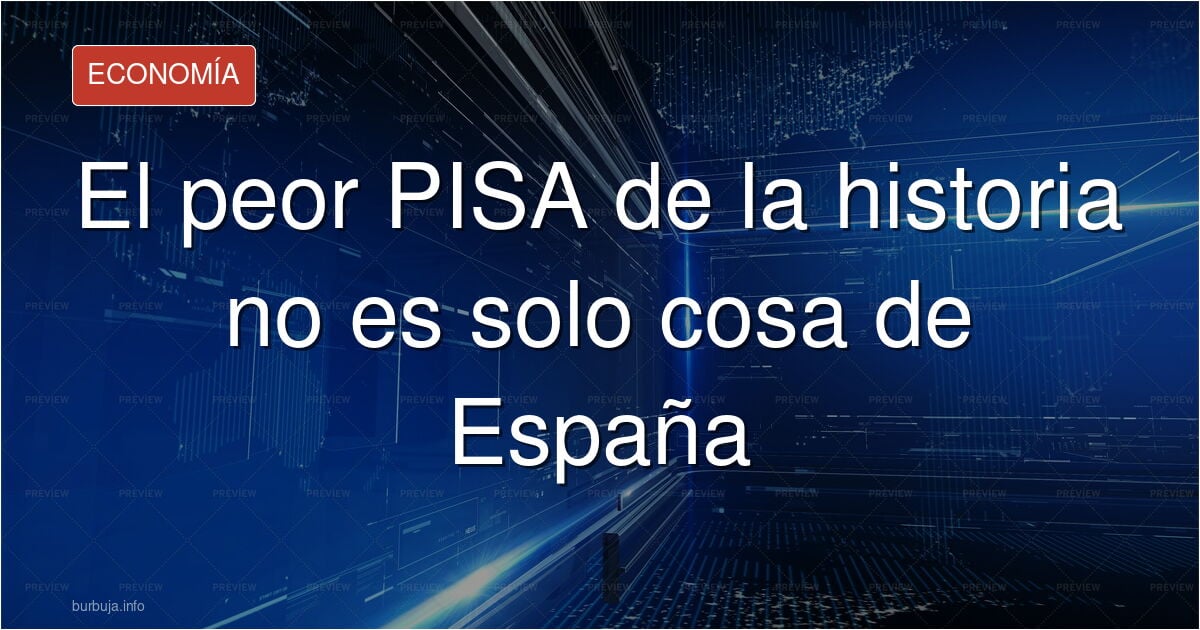Alumnos de secundaria haciendo un examen en un aula con pantallas, en el contexto del informe PISA