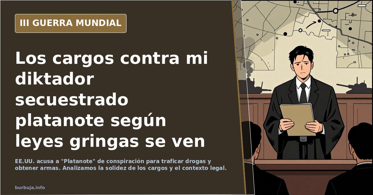 Los cargos contra mi diktador secuestrado platanote según leyes gringas se ven muy débiles