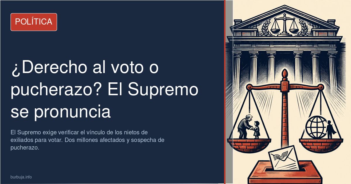 El Tribunal Supremo de España decidió sobre el voto de los nacionalizados por la ley de nietos