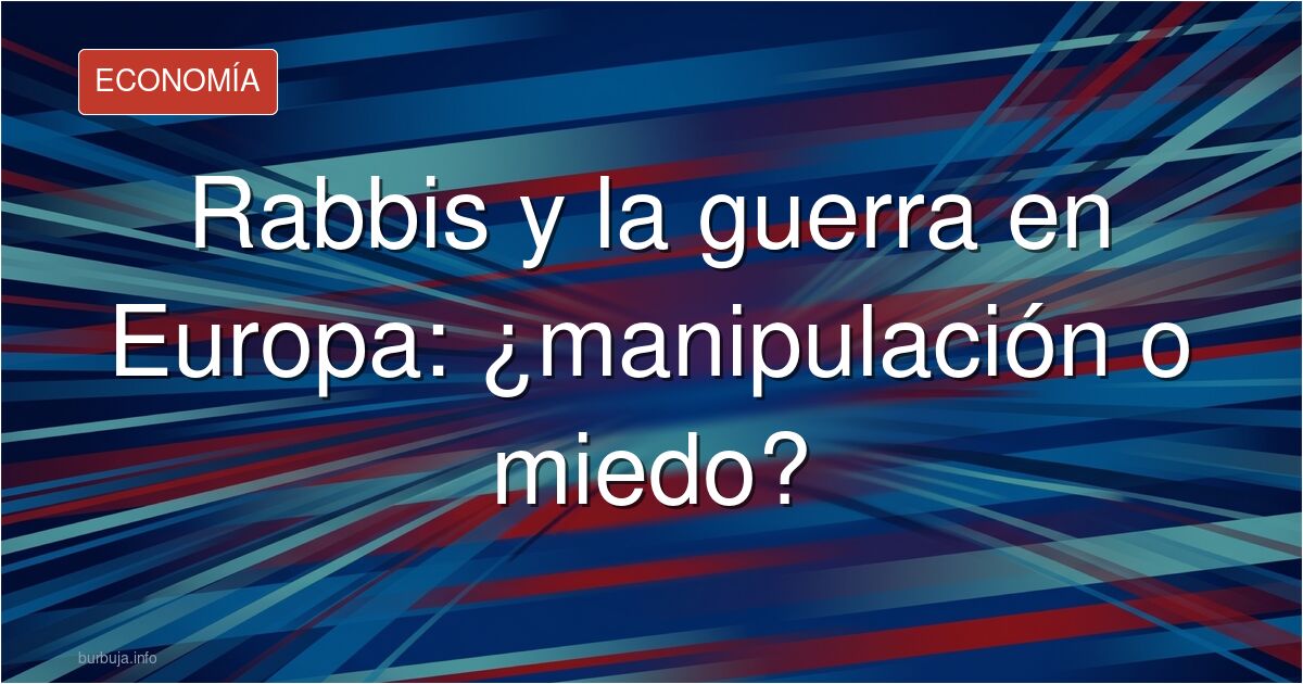 Rabino nos explica por qué mete musulmanes en Europa