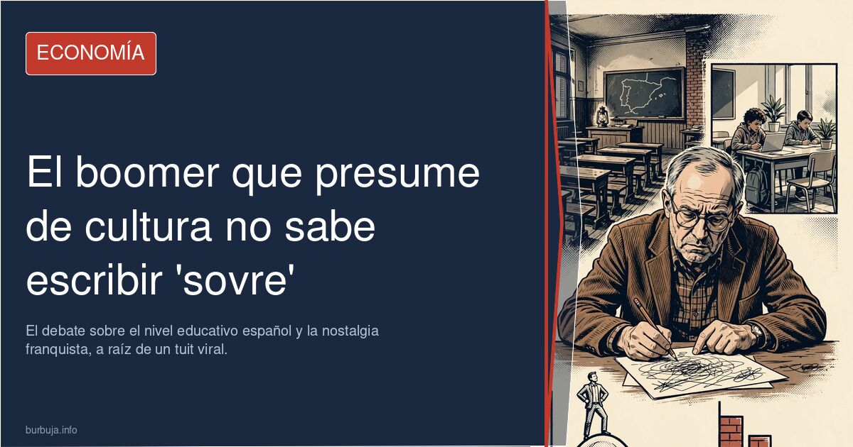 Un hombre maduro escribe en un teléfono móvil con errores ortográficos evidentes