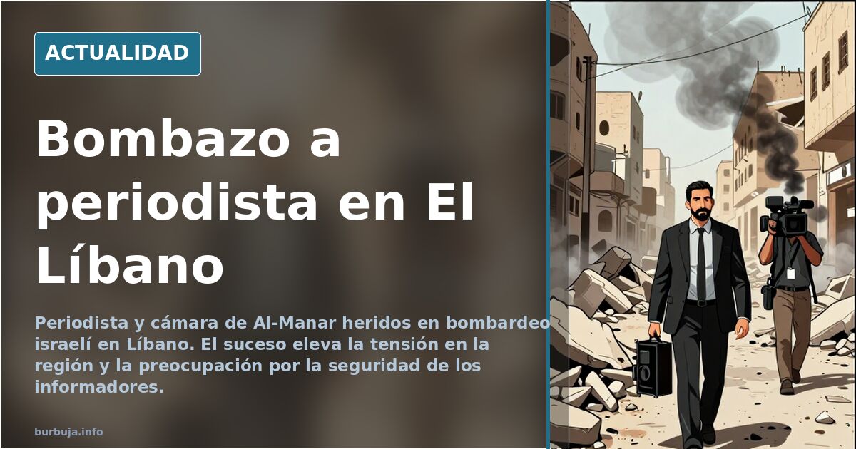Bombazo a periodista en El Líbano