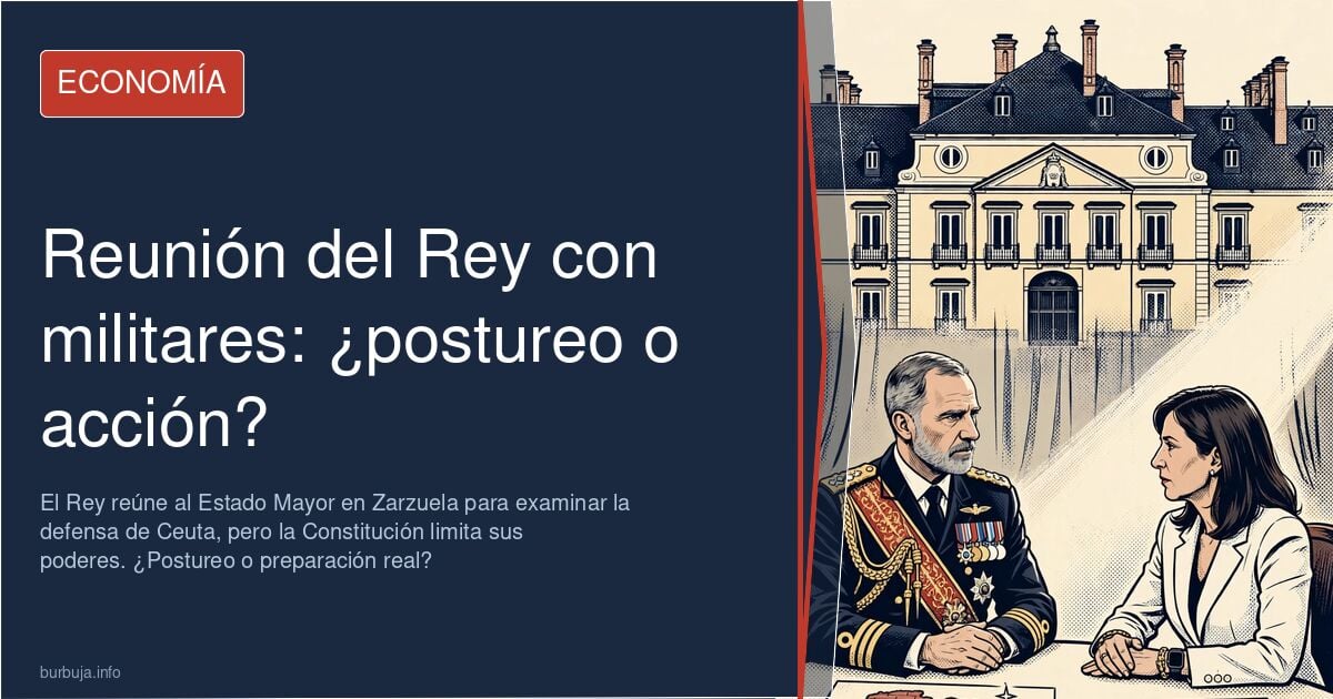 El Rey con uniforme militar en la reunión de La Zarzuela sobre Ceuta junto a la ministra de Defensa y los mandos operativos