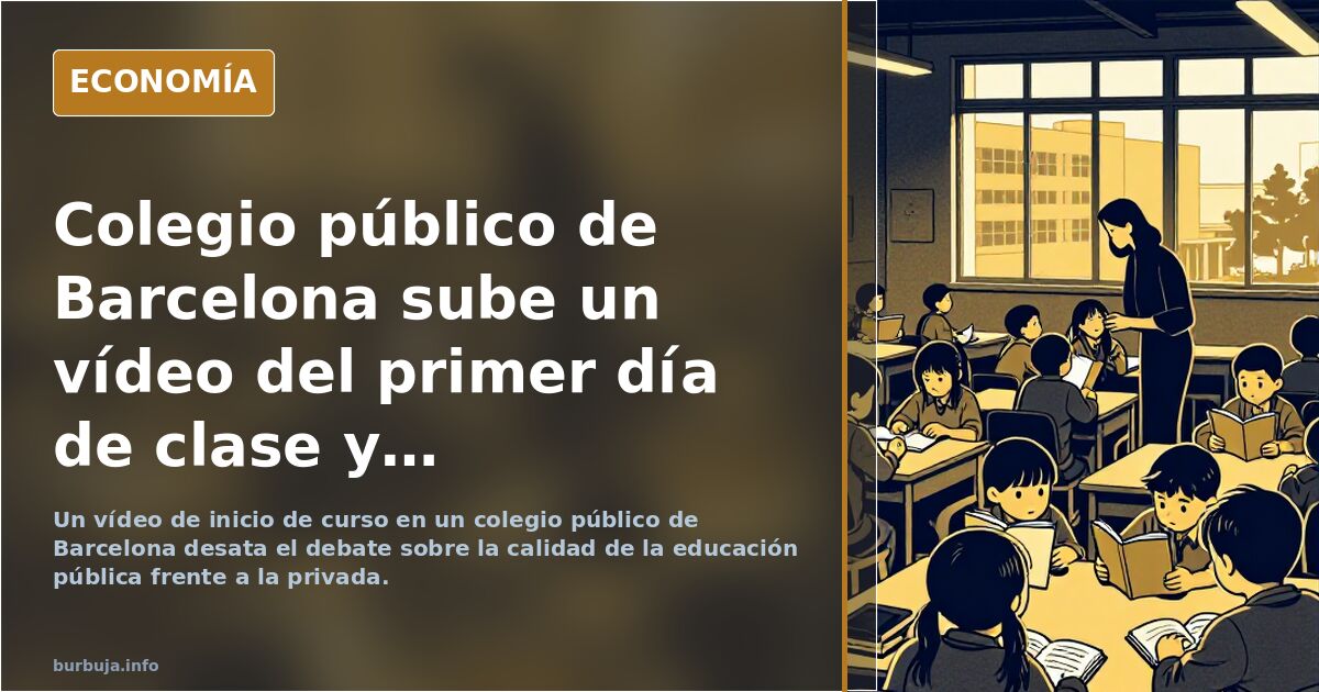Colegio público de Barcelona sube un vídeo del primer día de clase y…