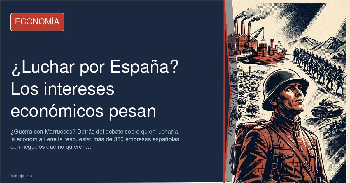Bandera de España y Marruecos con gráficos de pérdidas económicas en medio, simbolizando el coste de una guerra.
