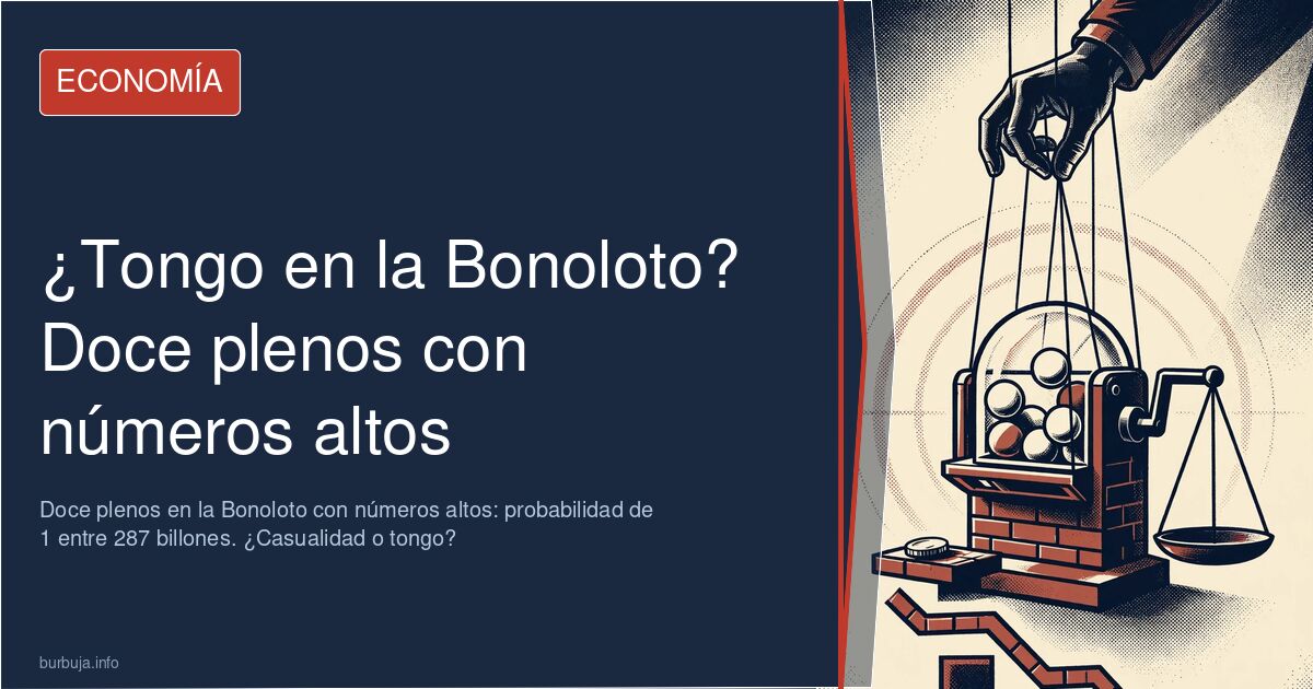 Boleto de la Bonoloto con la combinación ganadora 32, 33, 35, 37, 38, 39 y doce acertantes de primera categoría