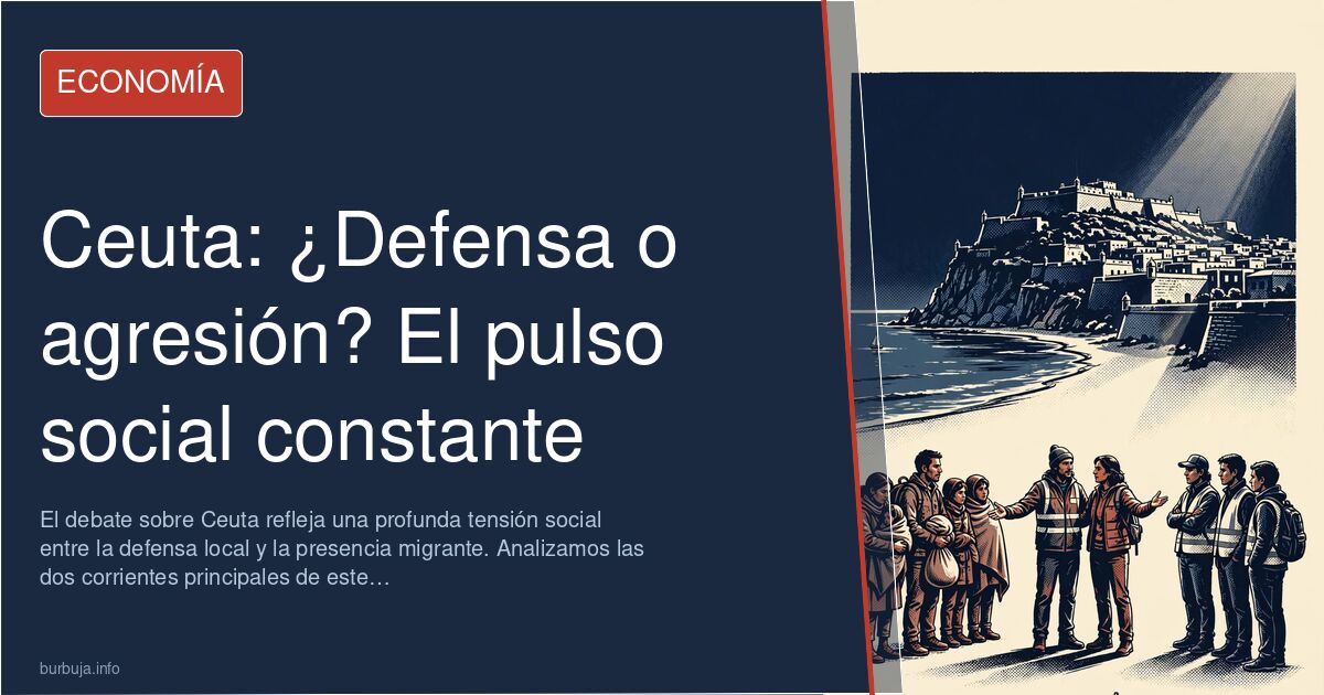Representación simbólica del pulso social en Ceuta, donde convergen diferentes grupos y narrativas