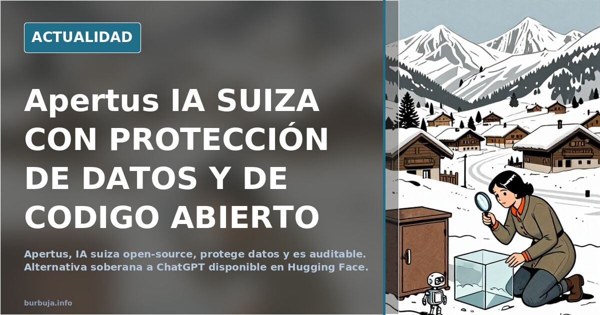 Apertus IA SUIZA CON PROTECCIÓN DE DATOS Y DE CODIGO ABIERTO