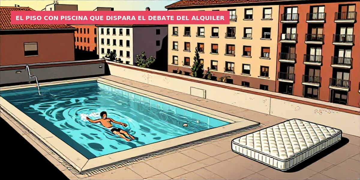 El piso con piscina que dispara el debate del alquiler
