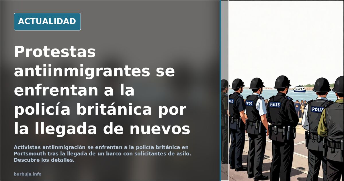 Protestas antiinmigrantes se enfrentan a la policía británica por la llegada de nuevos forasteros en barco (VÍDEOS)