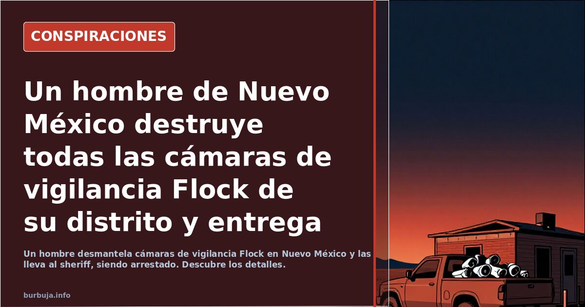 Un hombre de Nuevo México destruye todas las cámaras de vigilancia Flock de su distrito y entrega un camión lleno al sheriff (Vídeo).