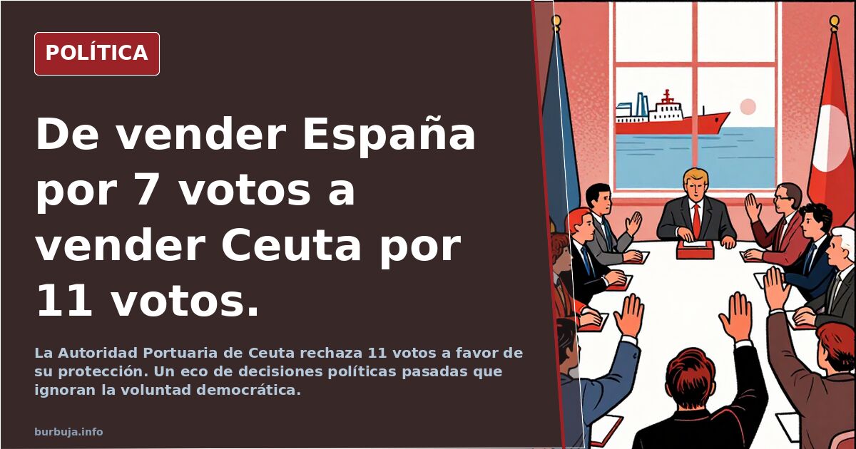 De vender España por 7 votos a vender Ceuta por 11 votos.