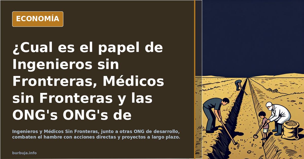 ¿Cual es el papel de Ingenieros sin Frontreras, Médicos sin Fronteras y las ONG's  ONG's de Desarrollo en parar el hambre en el mundo?
