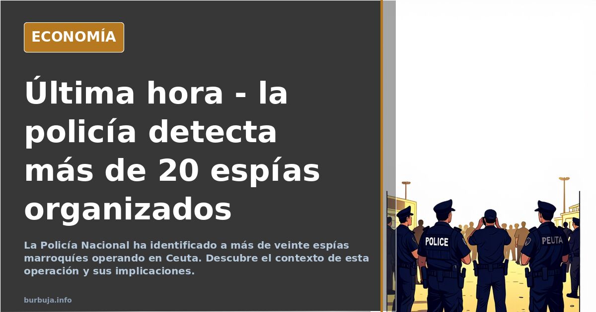Última hora - la policía detecta más de 20 espías organizados