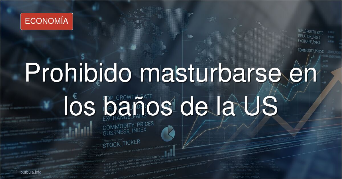 Baños de la Universidad de Sevilla con cartel de prohibición de masturbación