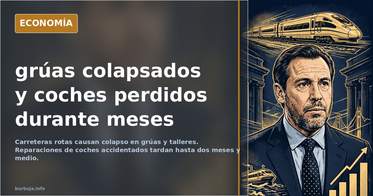 grúas colapsados y coches perdidos durante meses