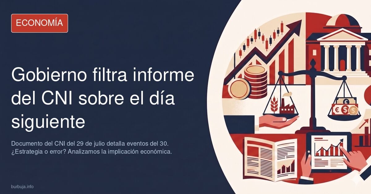 El propio Gobierno publica un documento del CNI del día 29 de julio donde le indican lo que va a suceder el día 30.