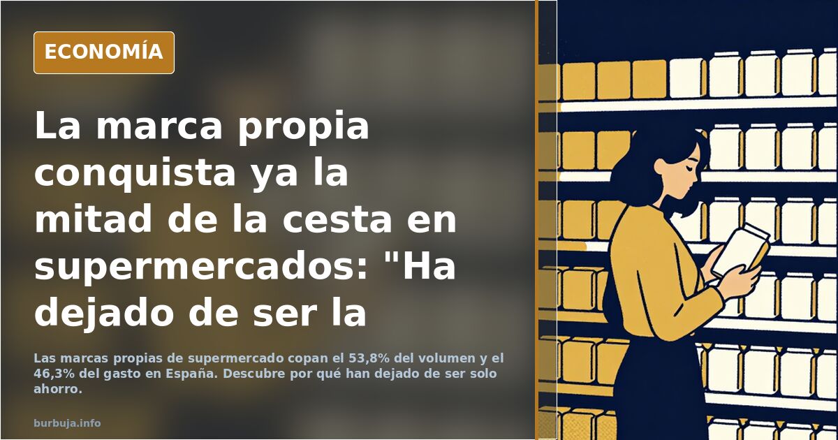 La marca propia conquista ya la mitad de la cesta en supermercados: "Ha dejado de ser la opción de ahorro para ser una manera de consumo habitual"