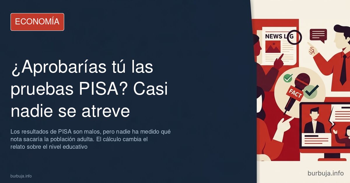 Aula escolar con pupitres vacíos y exámenes sobre las mesas, imagen ilustrativa del debate sobre las pruebas PISA y el nivel 