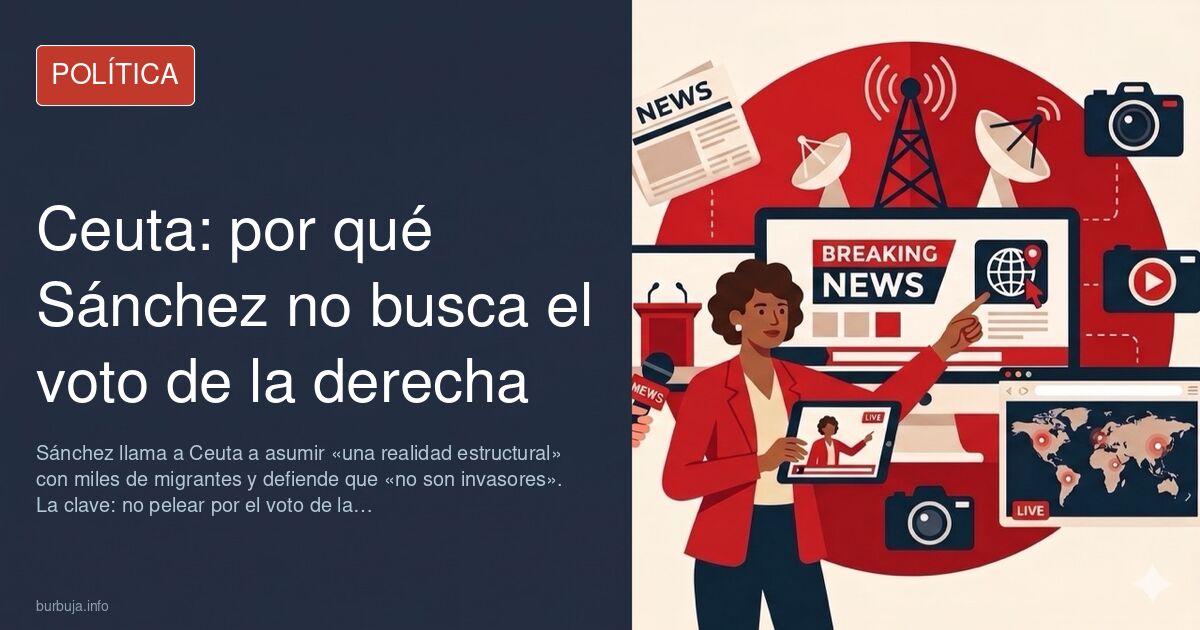 Imagen de la frontera de Ceuta, punto caliente de la política migratoria española y de las declaraciones de Pedro Sánchez