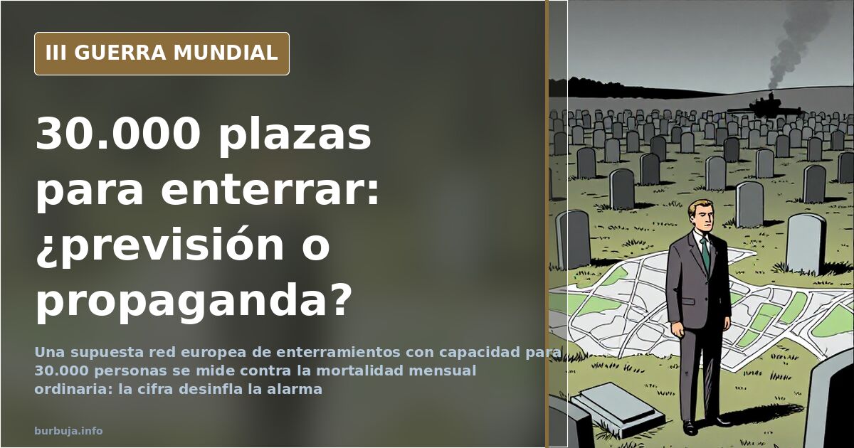 Enterramientos para 30.000: la cifra que desinfla la alarma