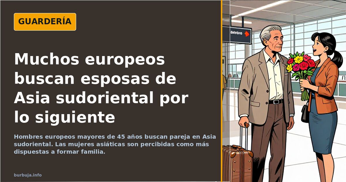 Muchos europeos buscan esposas de Asia sudoriental por lo siguiente