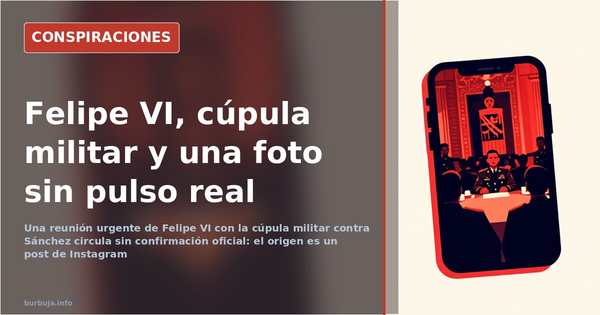 Rey Felipe VI con uniforme en un acto oficial, imagen que alimenta el bulo de una reunión con la cúpula militar