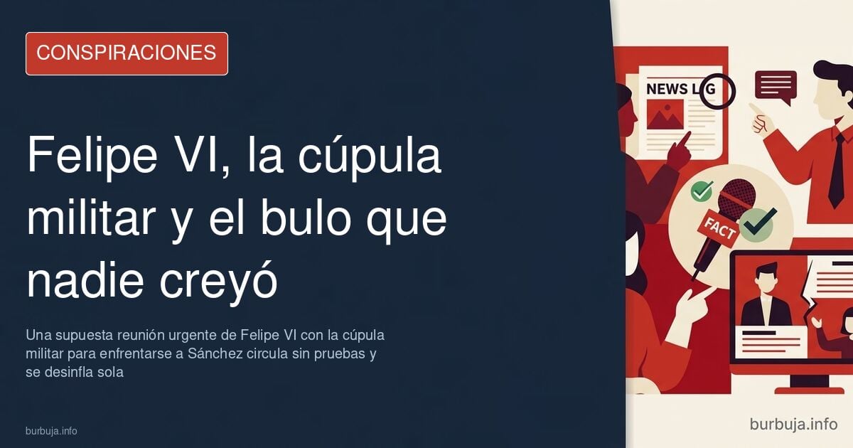 Rey Felipe VI con uniforme en un acto oficial, imagen que alimenta el bulo de una reunión con la cúpula militar