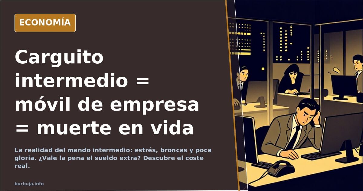 Carguito intermedio = móvil de empresa = gloria en vida