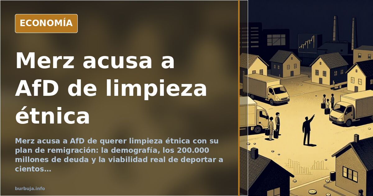 Merz acusa a AfD de querer una limpieza étnica con la remigración
