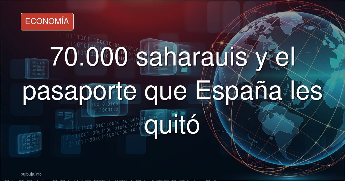 Pasaporte español y solicitud de nacionalidad sobre un mapa del Sáhara Occidental, territorio que fue la provincia número 53