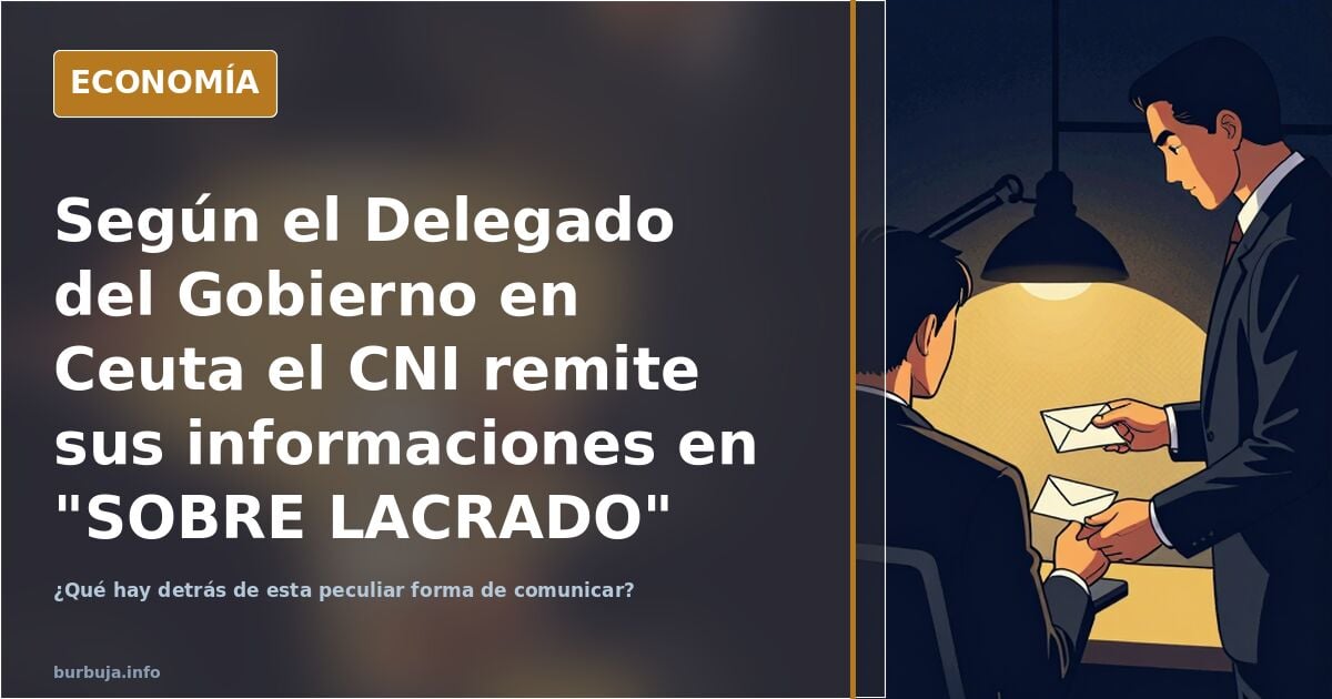 Según el Delegado del Gobierno en Ceuta el CNI remite sus informaciones en "SOBRE LACRADO"