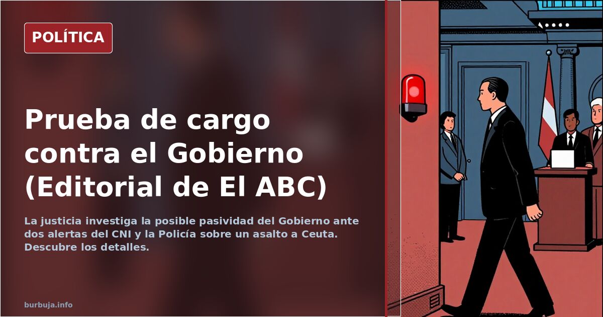 Prueba de cargo contra el Gobierno (Editorial de El ABC)