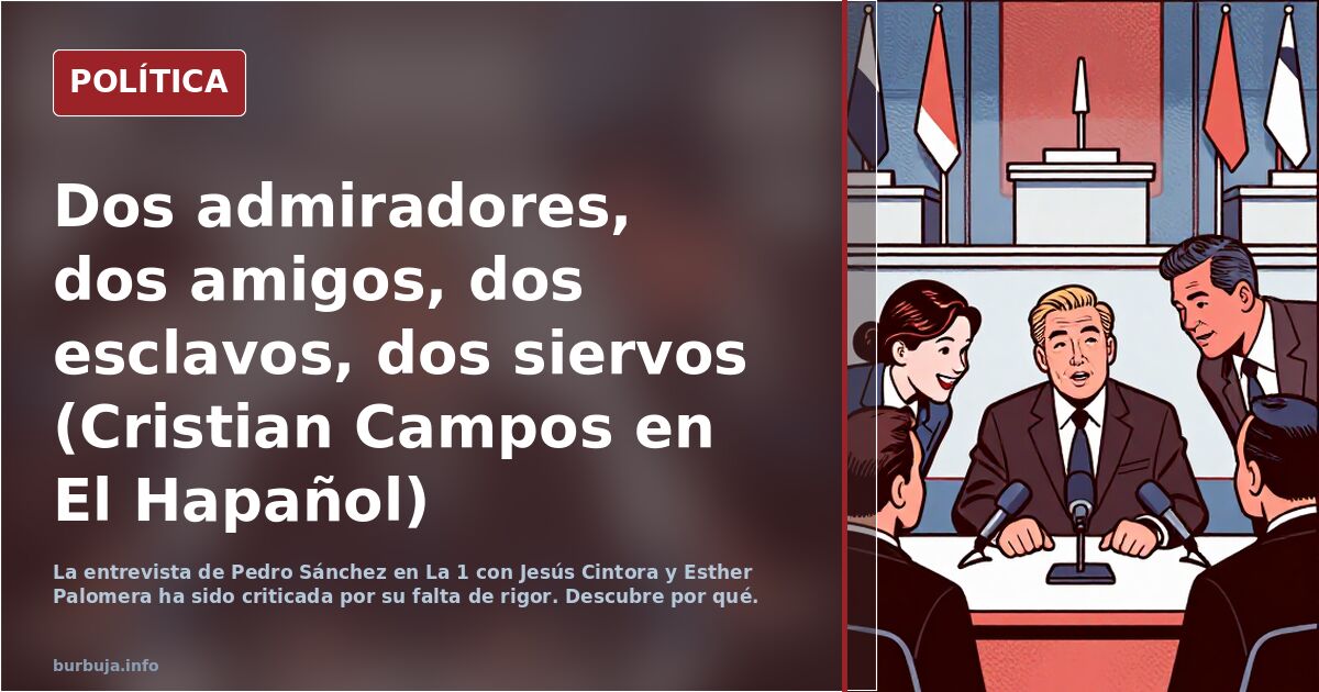 Dos admiradores, dos amigos, dos esclavos, dos siervos (Cristian Campos en El Hapañol)