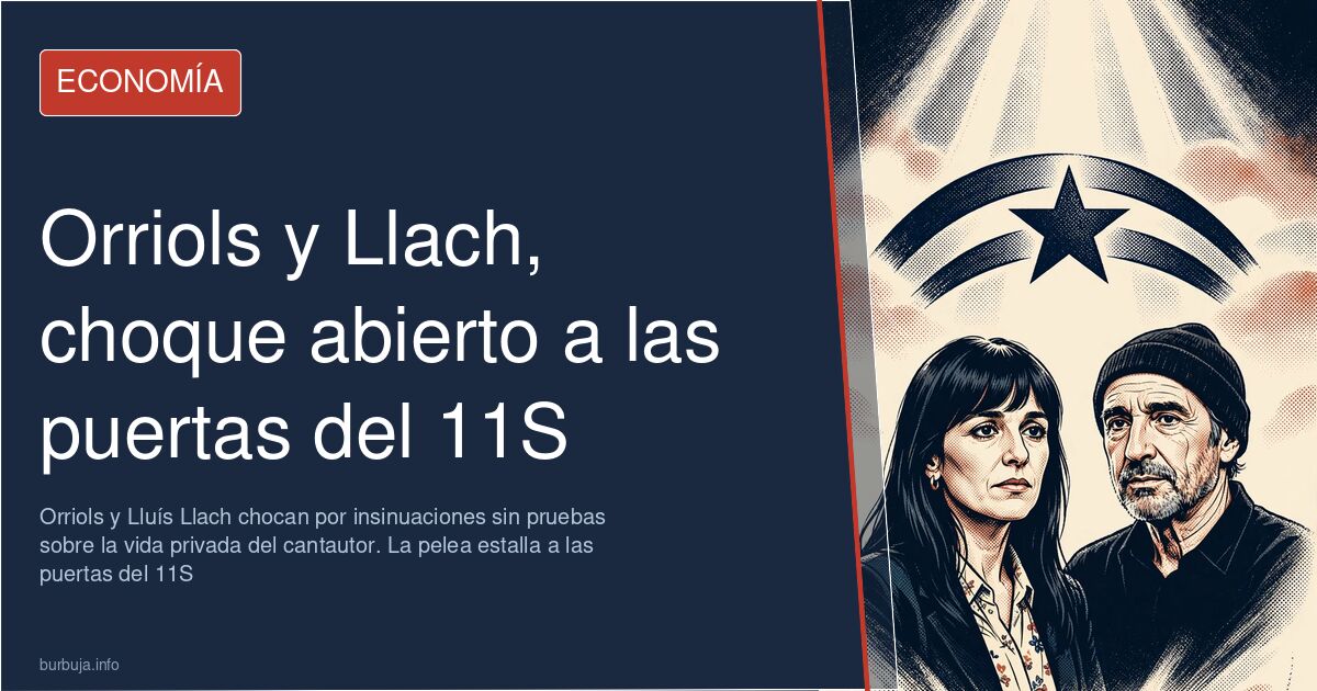 Sílvia Orriols y Lluís Llach ilustrando la polémica política en la víspera de la Diada catalana y el Fossar de les Moreres